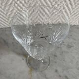 Saint Louis Camargue style palmette crystal stemmed glasses