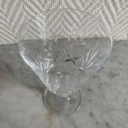 Saint Louis Camargue style palmette crystal stemmed glasses