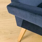 Velvet armchair from Jitona, 60's