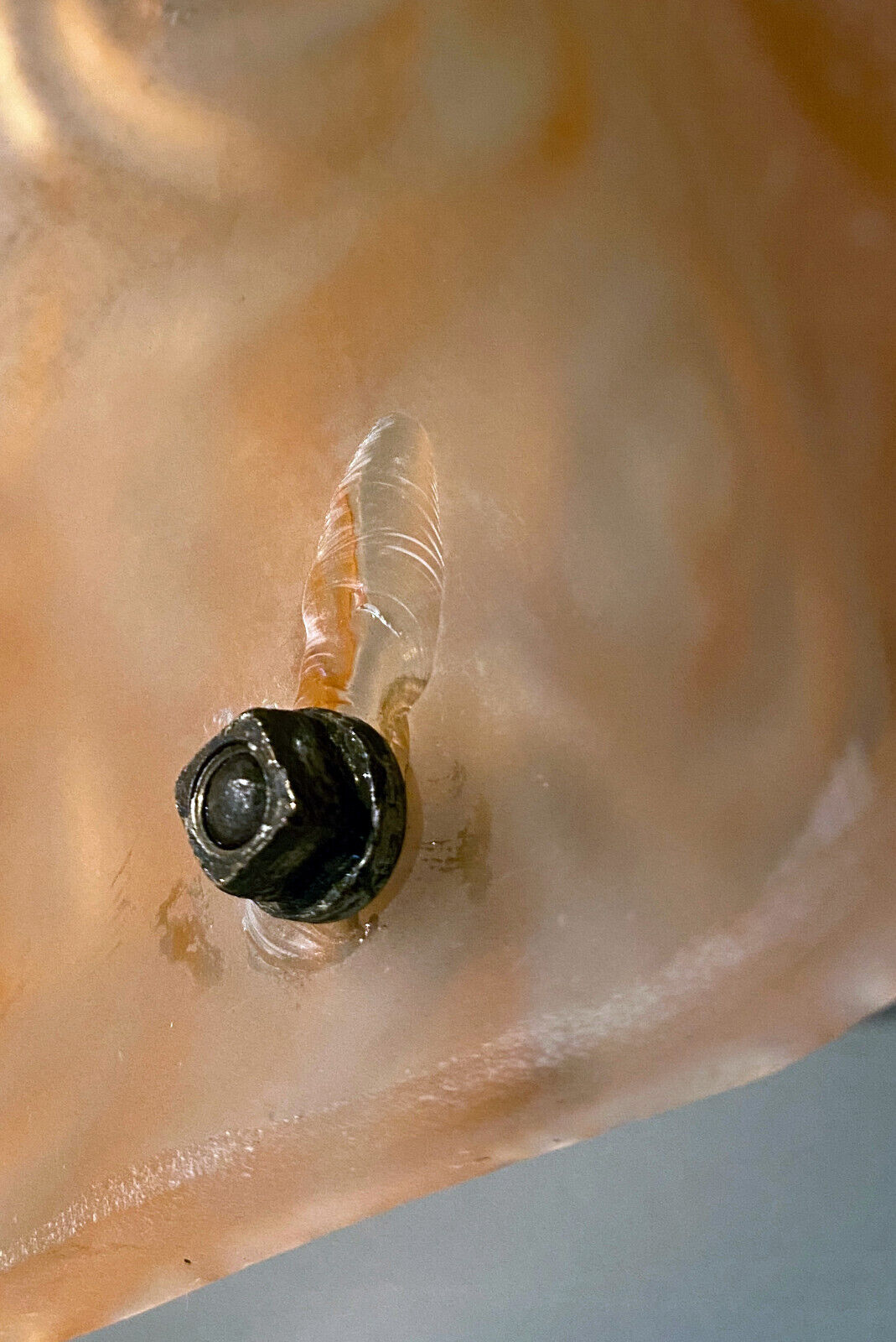 Art Deco wall lamp (1930) with rose patterns in molded pressed glass
