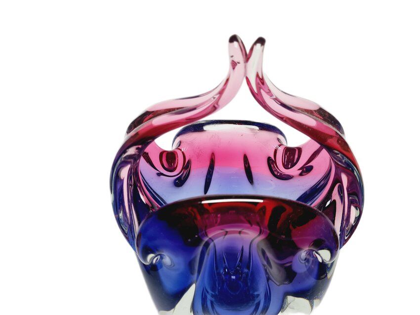 Vase by J. Hospodka for Chribska Glassworks, Former Czechoslovakia, 1960s