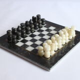 Marble and alabaster chess set, 1970s.