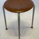 Vintage school stool, 1970s industrial design, Dutch minimalist