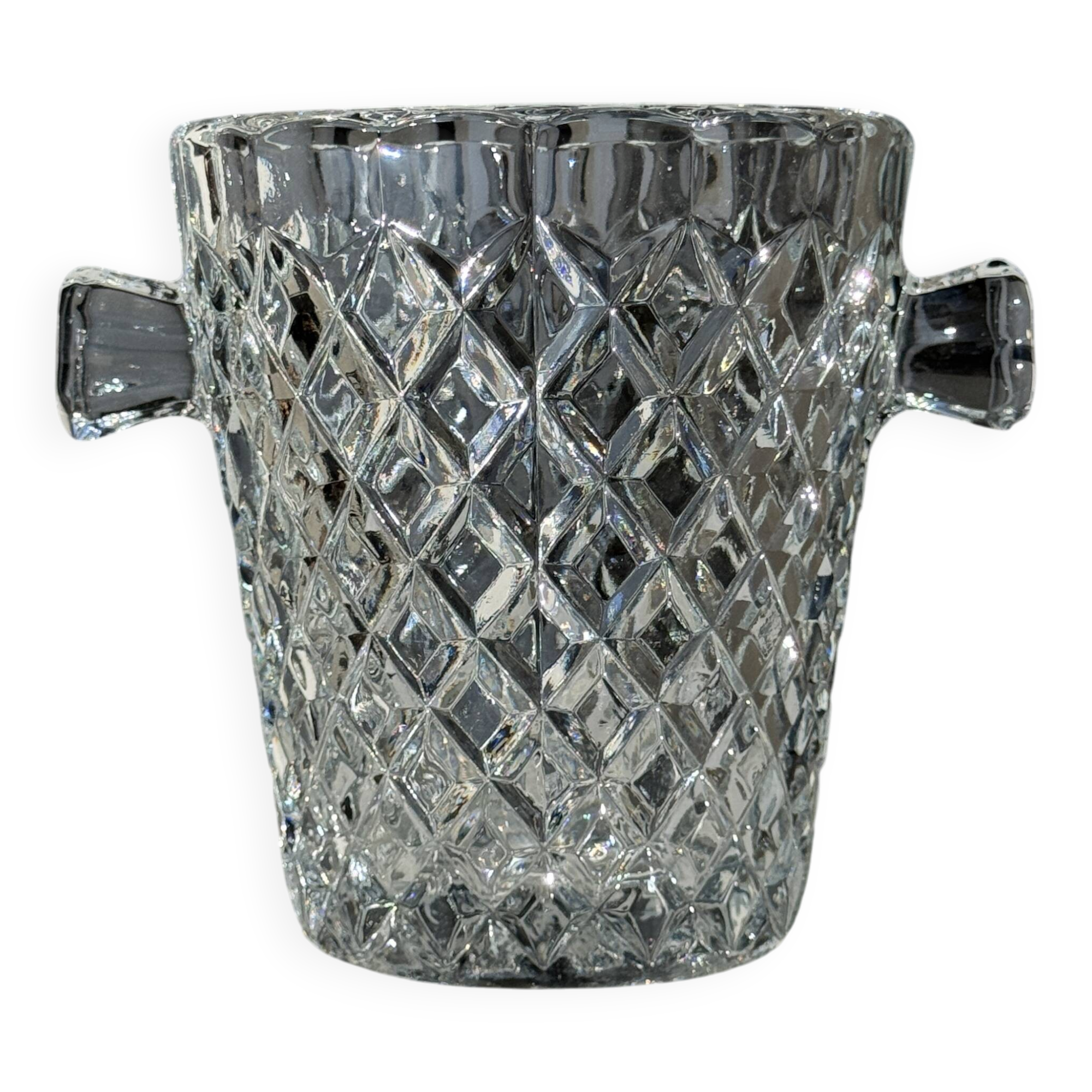 Classic vintage glass ice bucket H14 D12