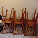 Série de 3 anciennes chaises de bistrot Baumann en bel état