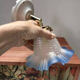 Blue Art Deco wall light