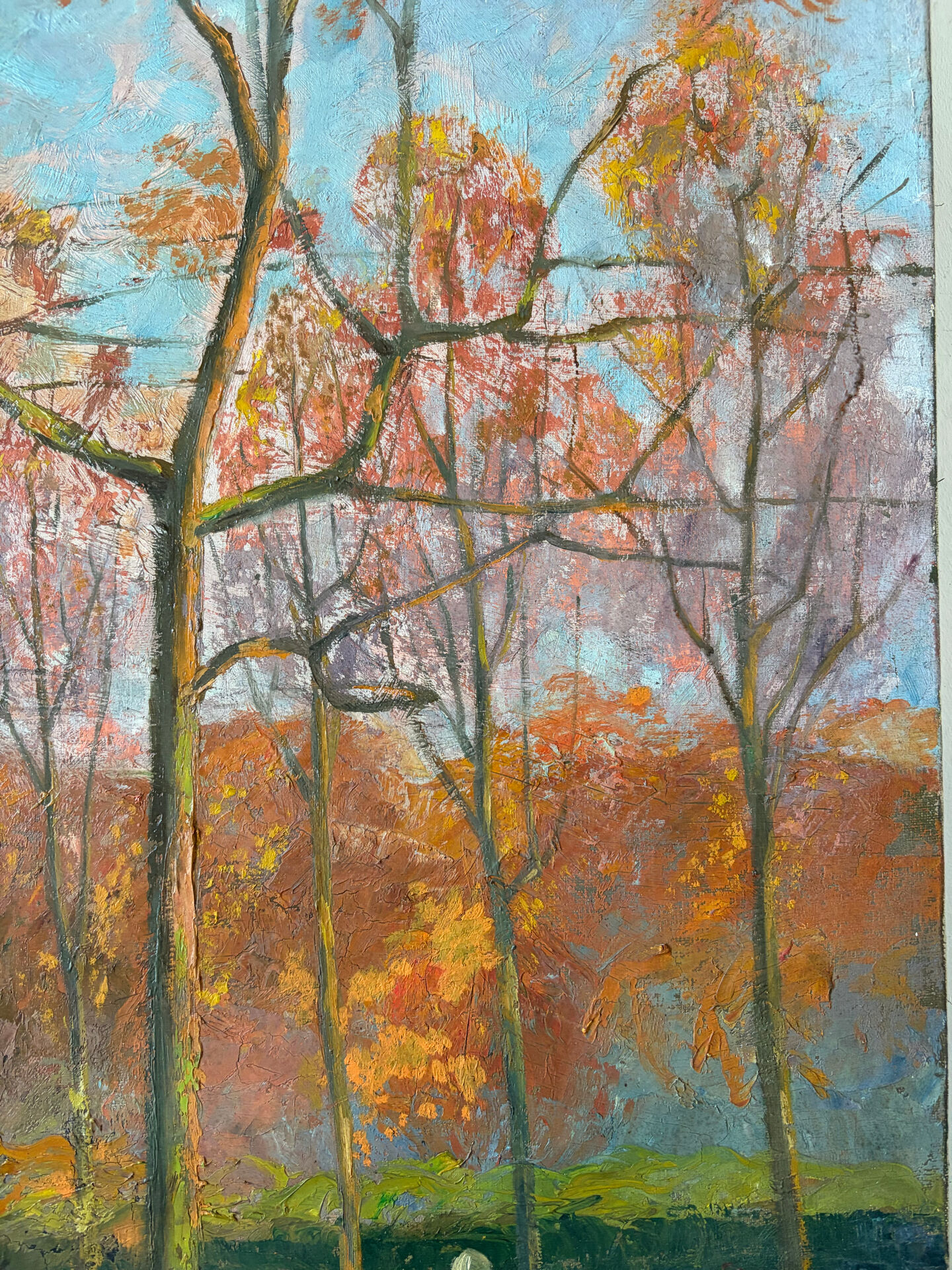 The Luxembourg Garden in Paris, oil on canvas signed.