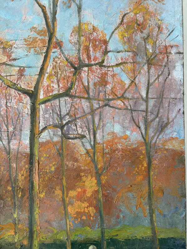Le jardin du Luxembourg à Paris, huile sur toile signée