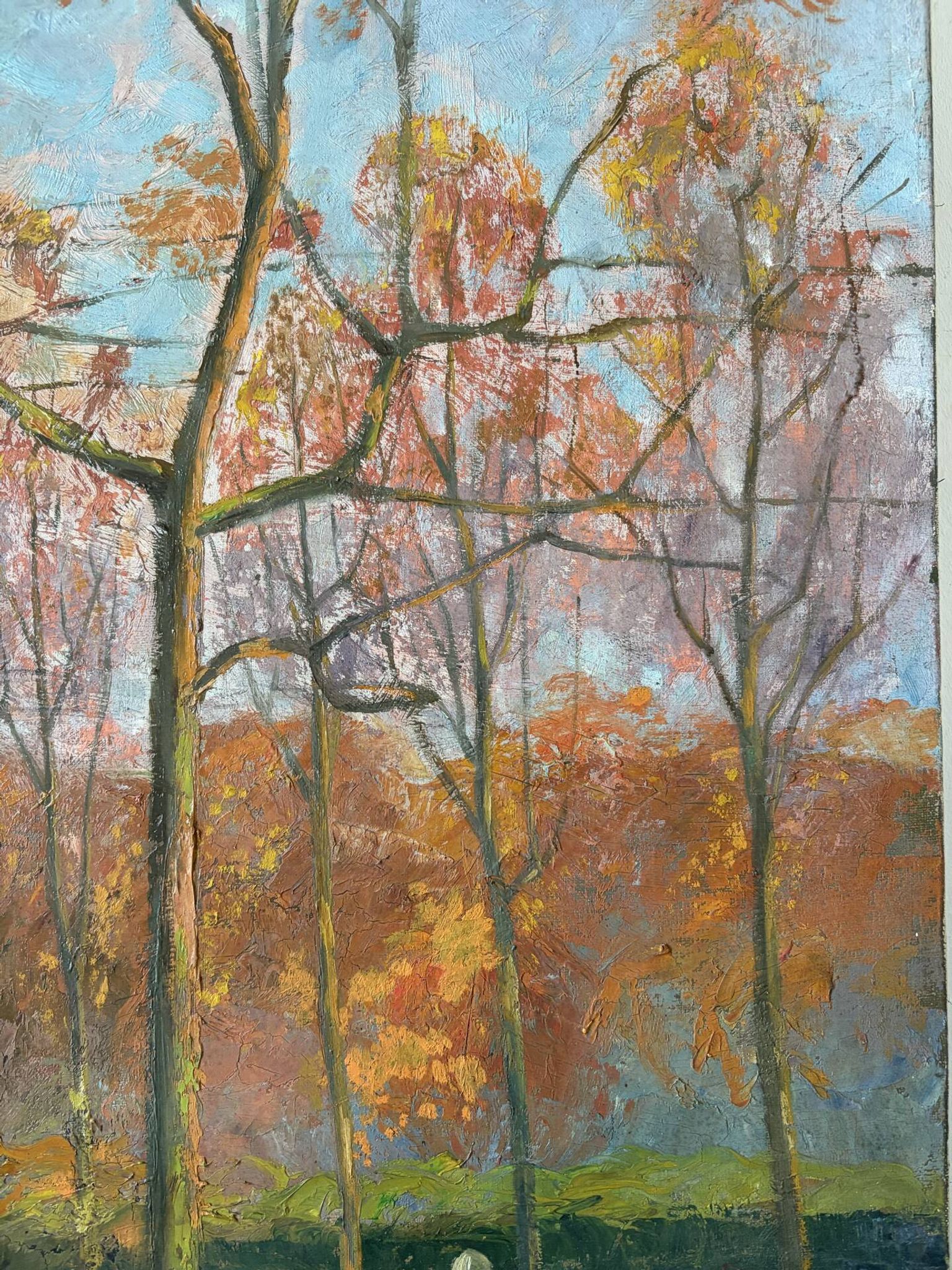 The Luxembourg Garden in Paris, oil on canvas signed.