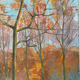 The Luxembourg Garden in Paris, oil on canvas signed.