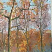 The Luxembourg Garden in Paris, oil on canvas signed.