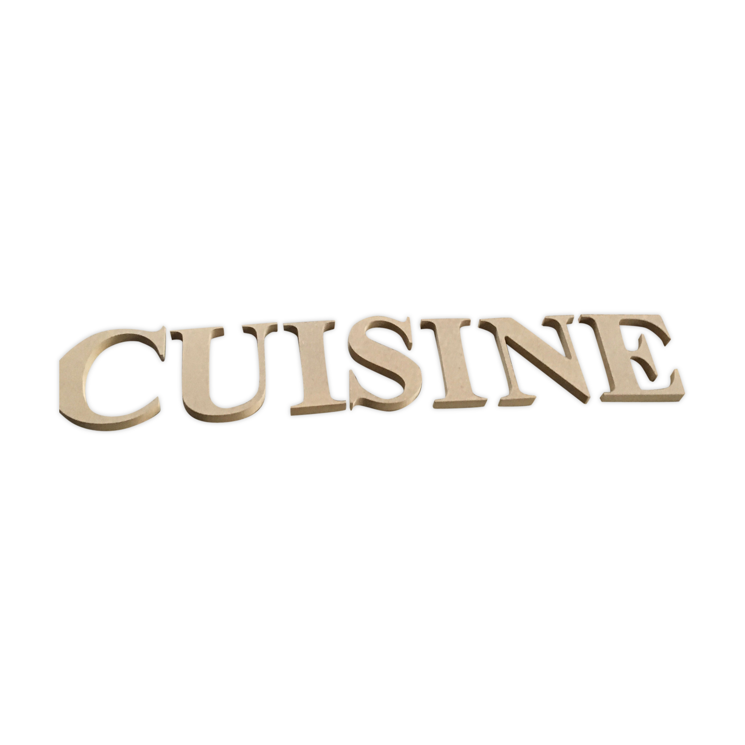 Cuisine letters, in wood