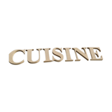 Cuisine letters, in wood