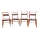 Set of 4 Scandinavian chairs by Yngve Ekstrom, Paul Smith fabric