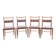 Set of 4 Scandinavian chairs by Yngve Ekstrom, Paul Smith fabric