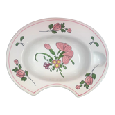 Plat à barbe faïence de pornic bouquets