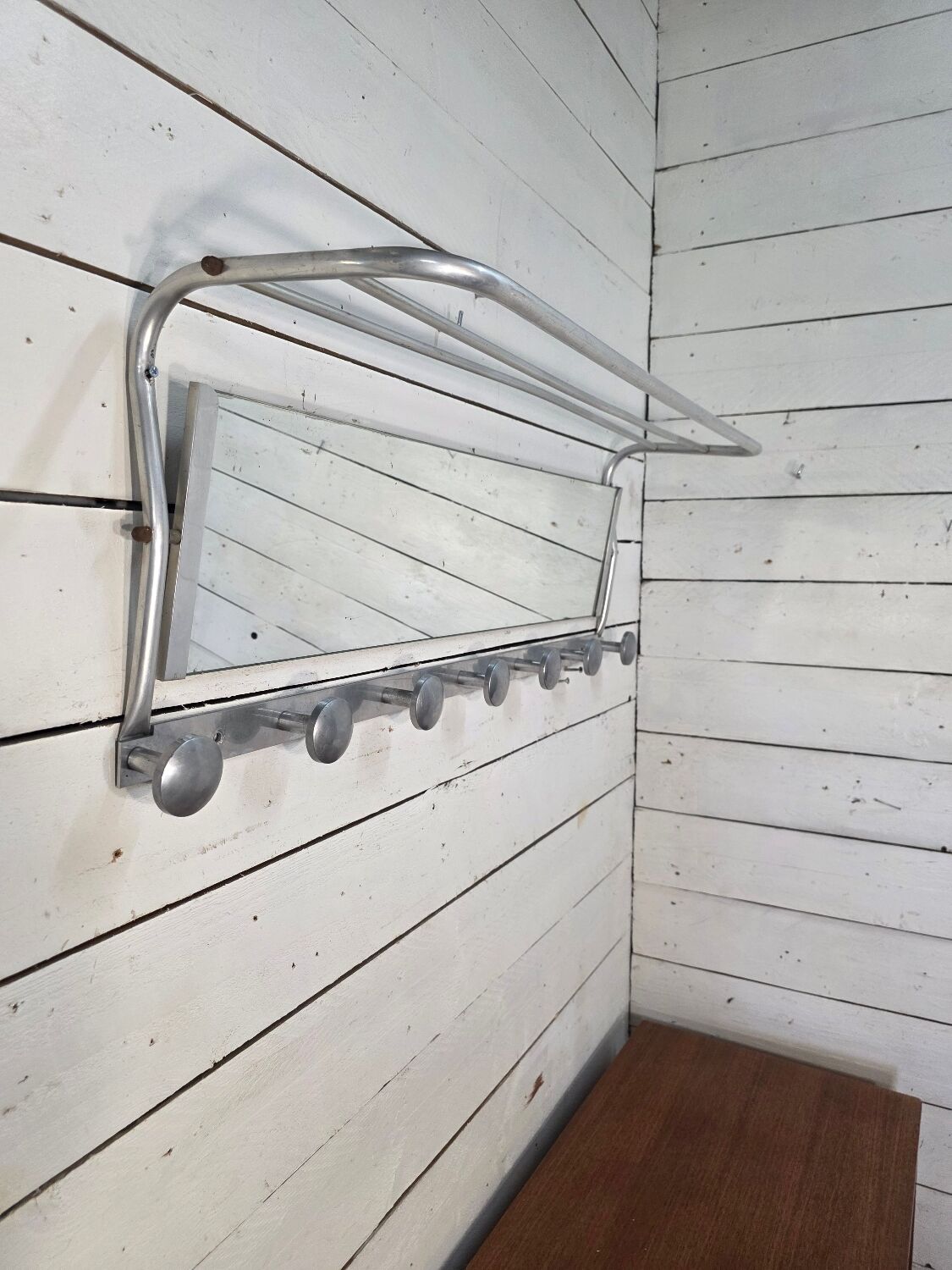 Aluminium coat rack from the 1950s.
