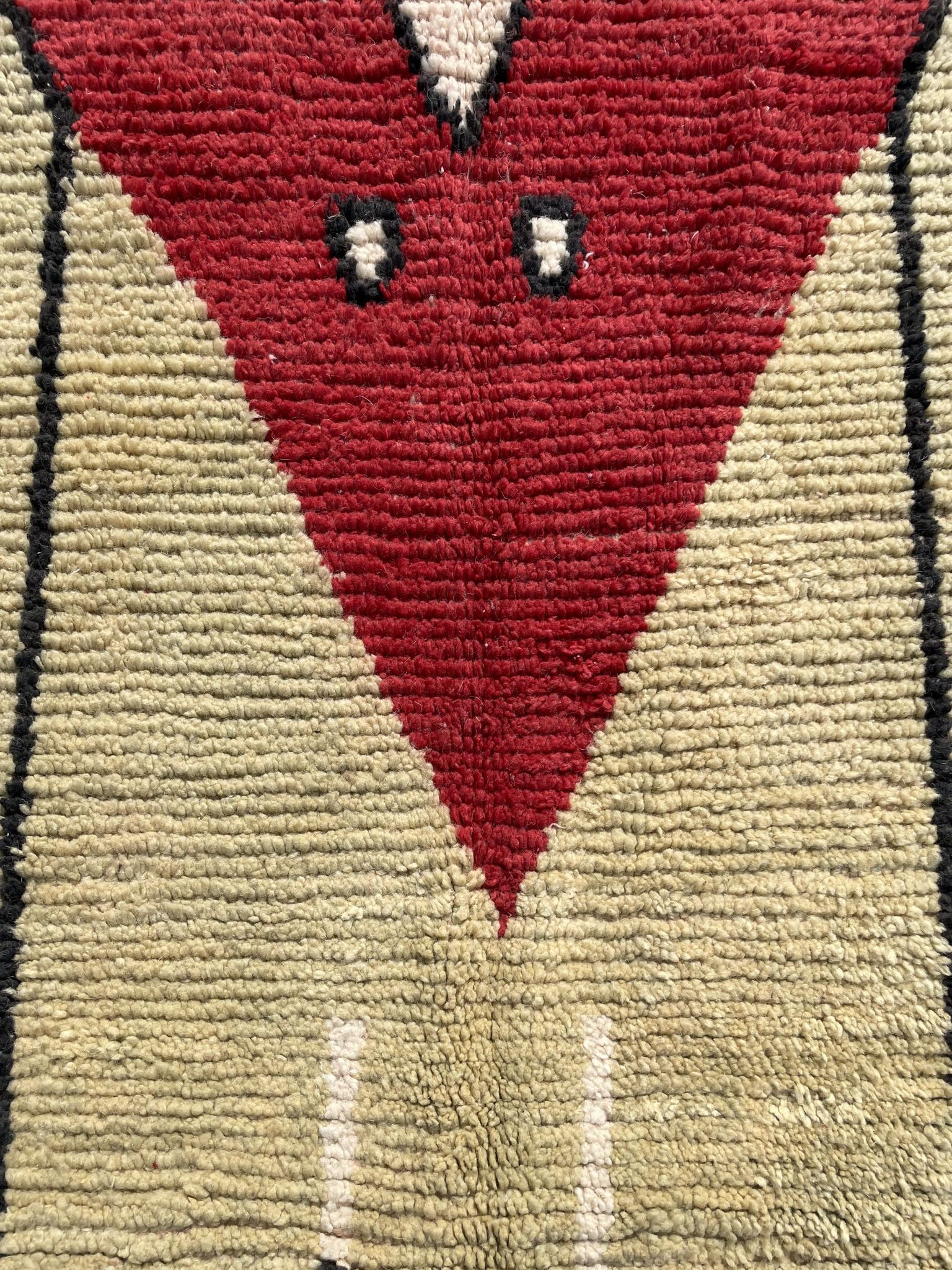 Large Moroccan Berber Rug Boujaad in Wool ideal Living room or bedroom, 200x290 cm