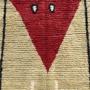Large Moroccan Berber Rug Boujaad in Wool ideal Living room or bedroom, 200x290 cm