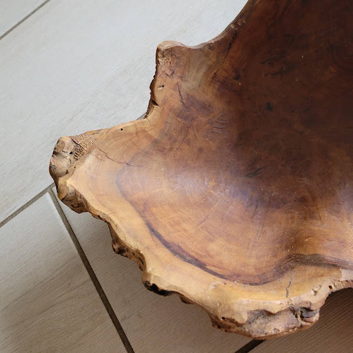 Old carved wooden basket