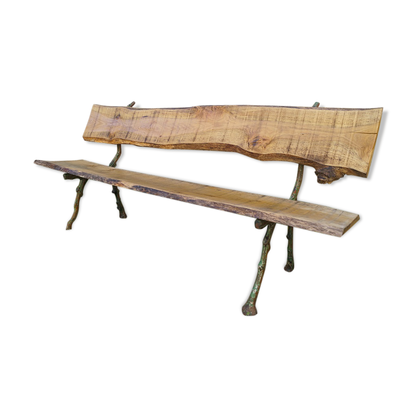 Cast iron and wood garden bench 1900