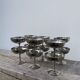10 stainless steel cups signed Rémy Letang