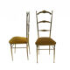 Paire de chaises en laiton, style Chiavari