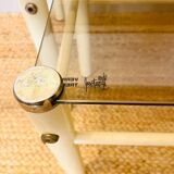 Glass nesting tables Yves Boutboul design 70s Signed