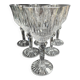 6 Red/White Wine Glasses – Mouth Blown and Hand Cut Crystal