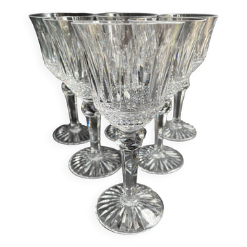 6 Verres à vin rouge/blanc – Cristal soufflé bouche et taillé main
