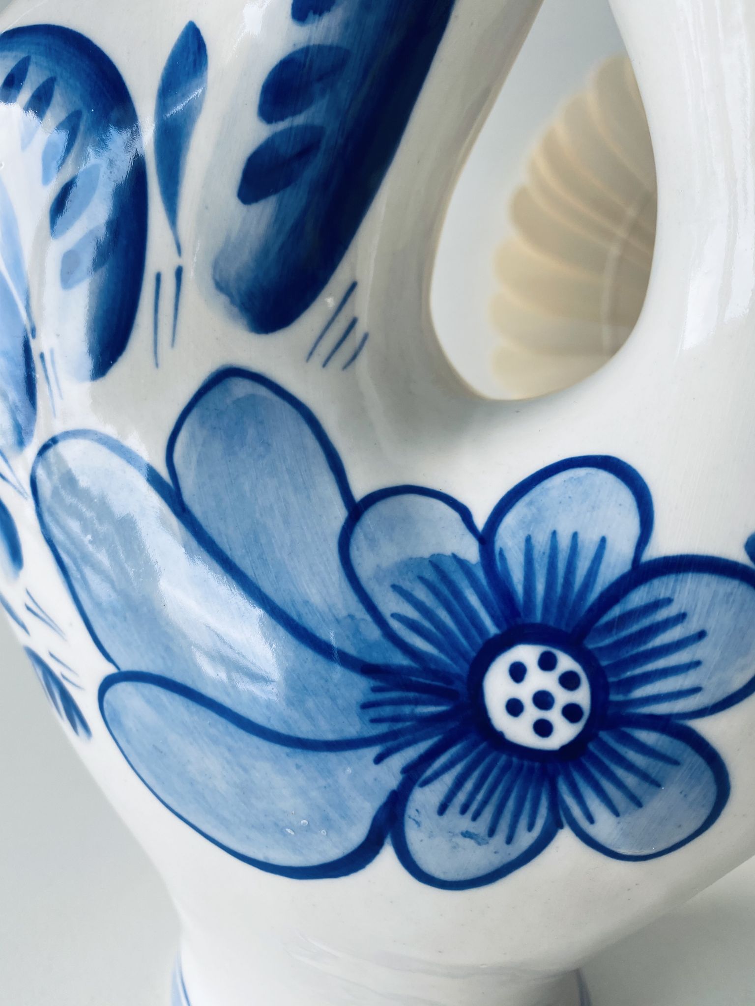 Old ceramic rooster pitcher