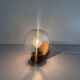 Simple glass and brass wall light from the mid-century, 1960, Germany.