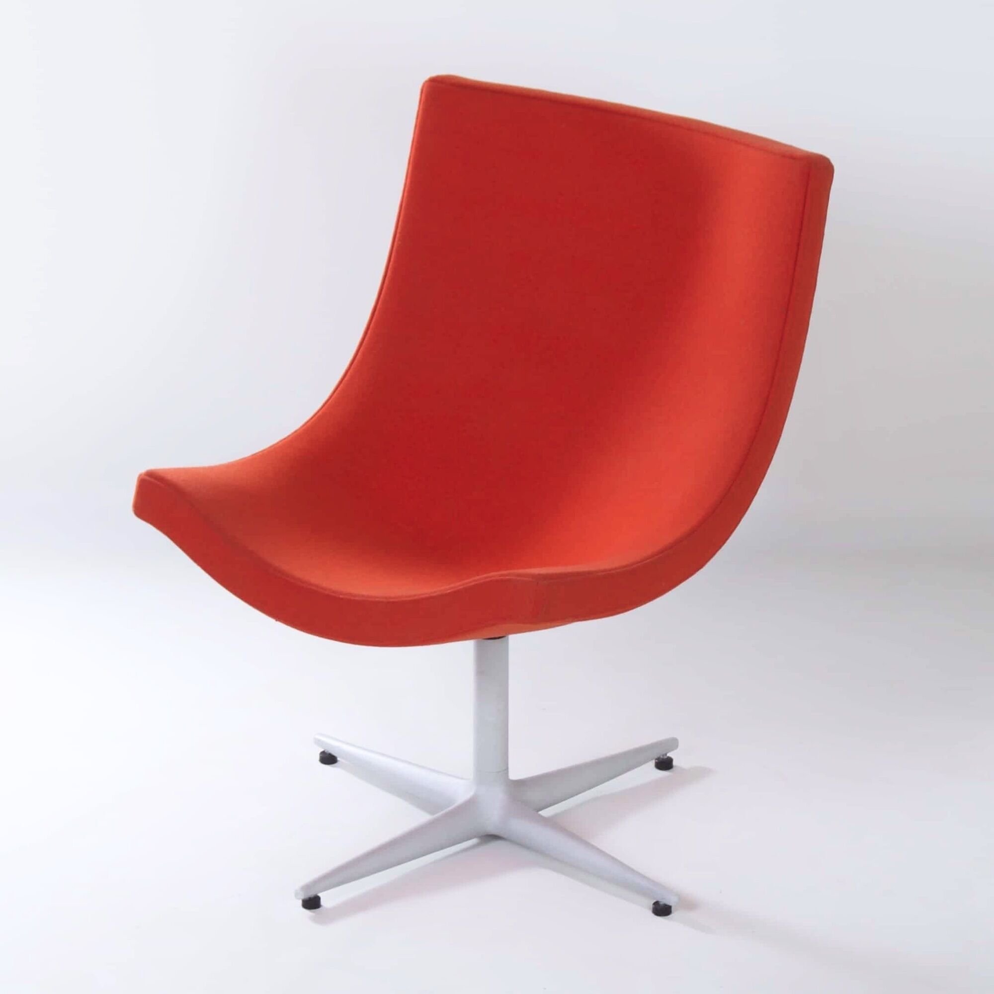 Y’s swivel armchair by Christophe Pillet for Cappellini, 1990s, orange-red
