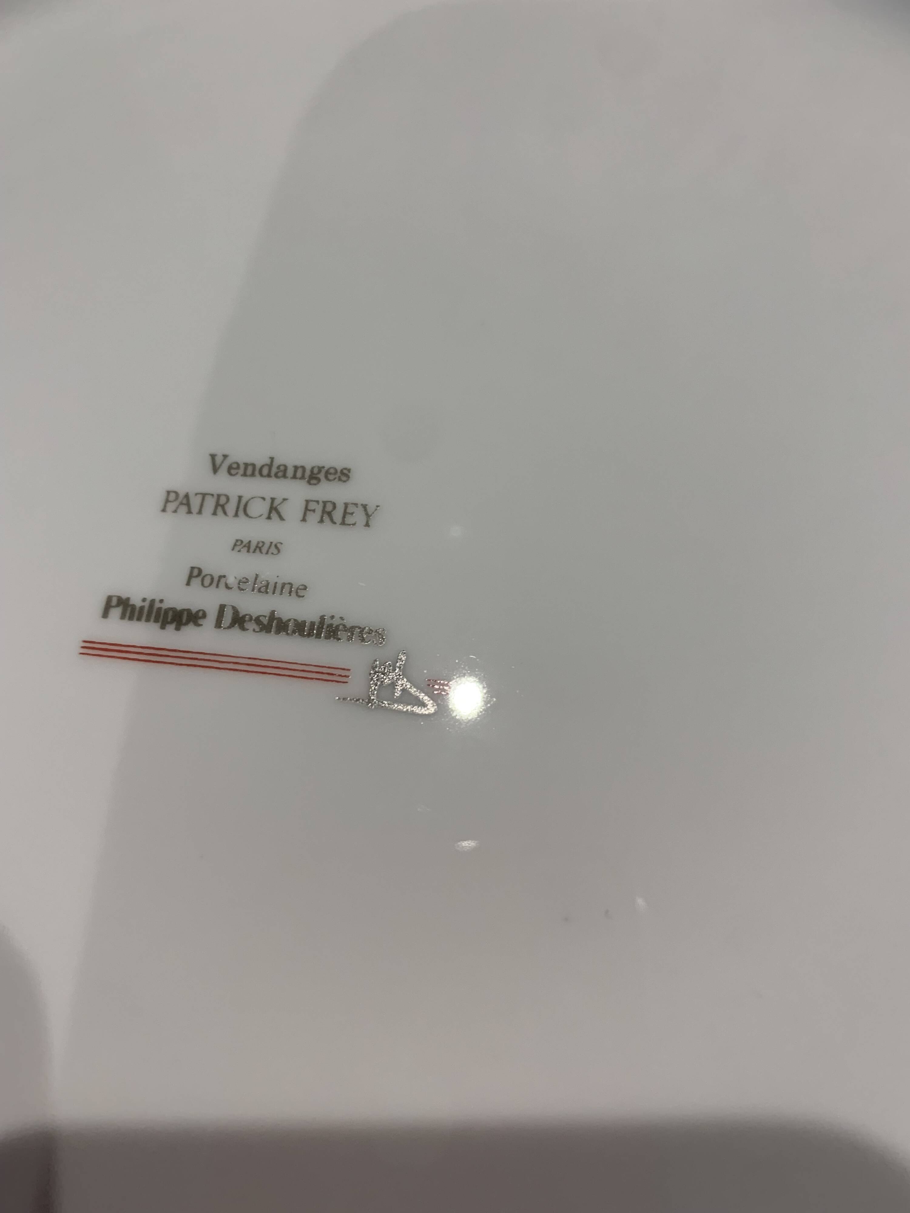 Assiettes « vendange Pierre Frey »