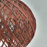 Vintage pendant light in brown rope, The Netherlands 1960's