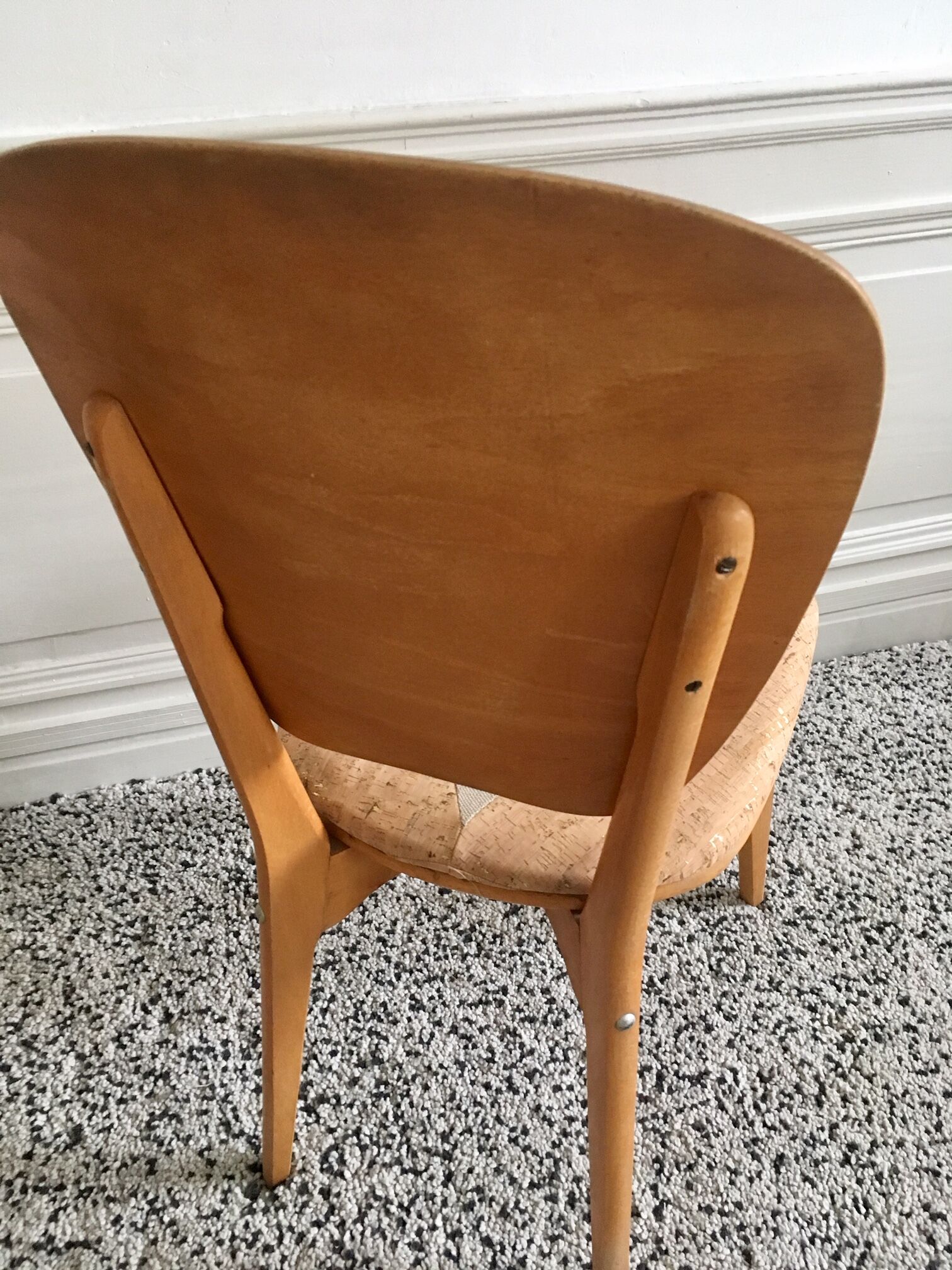 Restored vintage monoblock chair