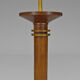 Pair of art deco lamps in wood and patinated bronze around 1930