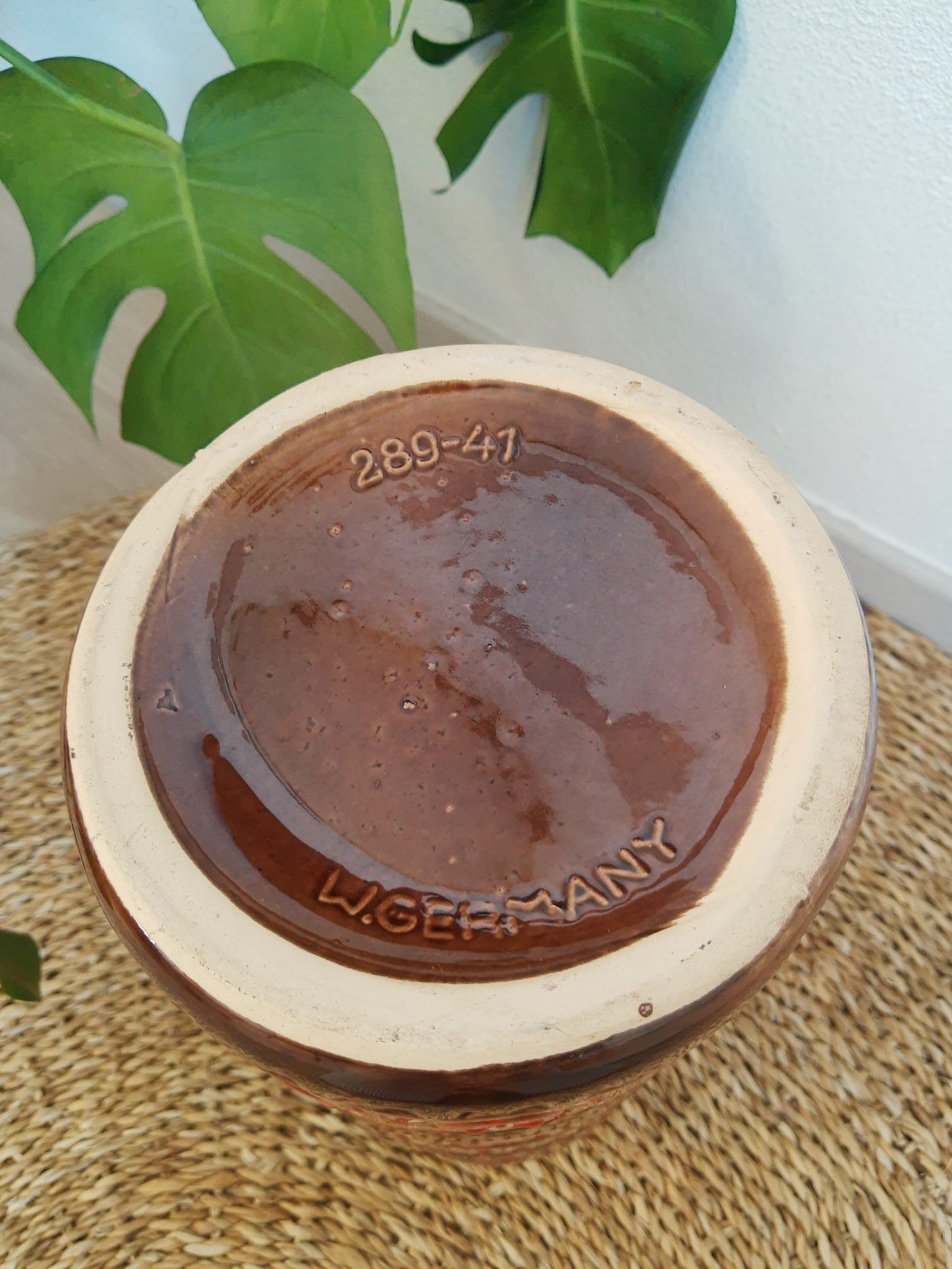 Ceramic floor vase 289-41 West Germany - vintage