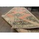 Tapis couloir vintage turc Oushak fait main en laine et coton orange des années 1970 112x402