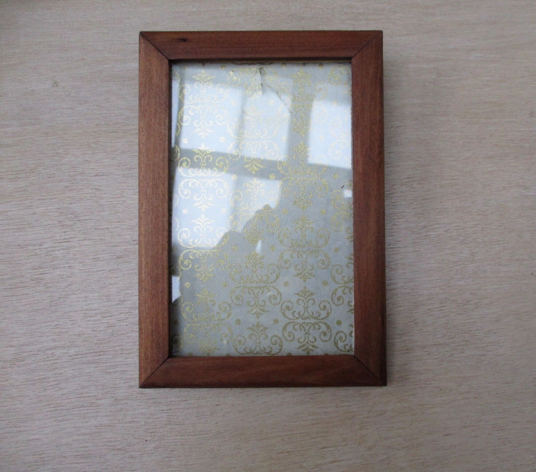 Old wooden wall photo frame