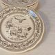 Series of 6 earthenware dessert plates by GIEN models Fables by Lafontaine