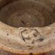 Pyrite stone bowl signed by Gustave Tiffoche – vintage French ceramics from the 70s.