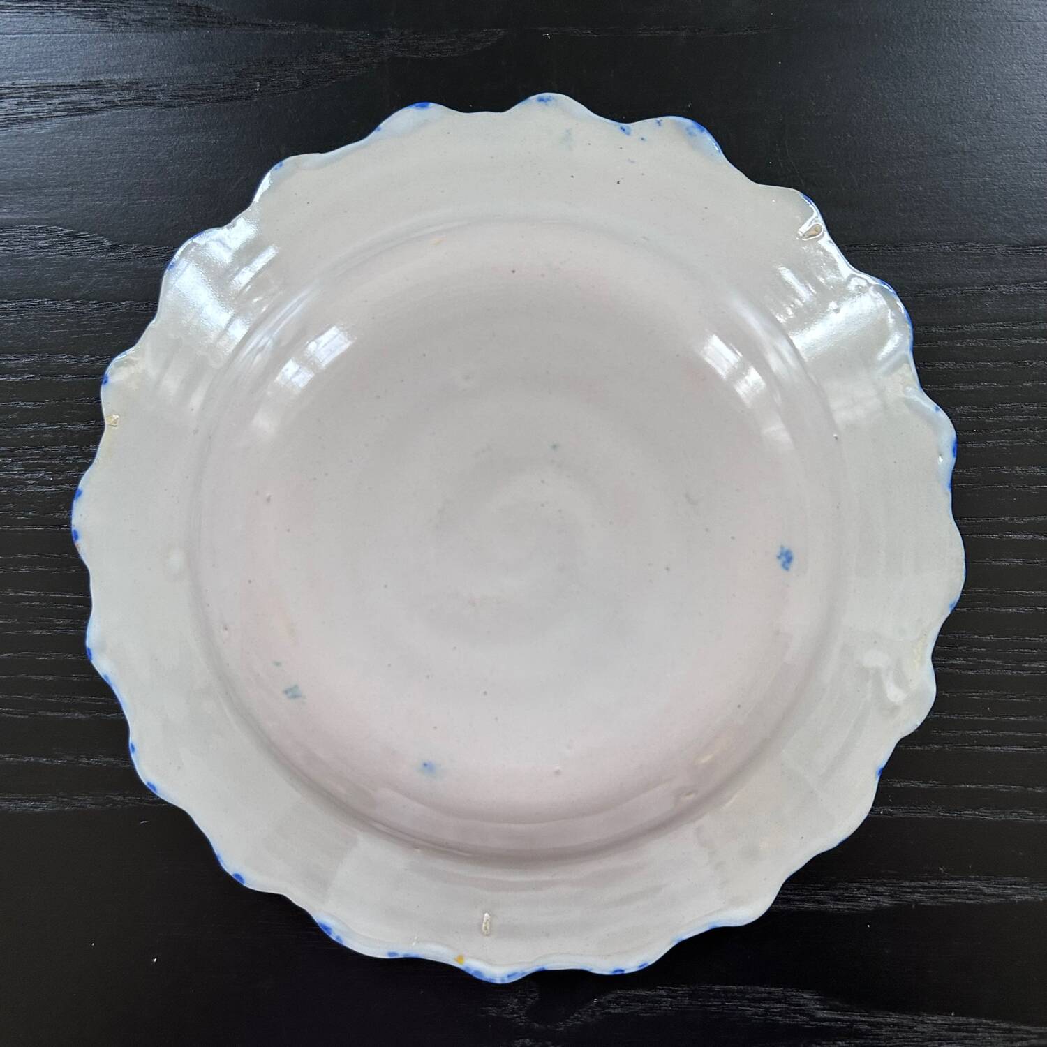 Old plate with floral decoration