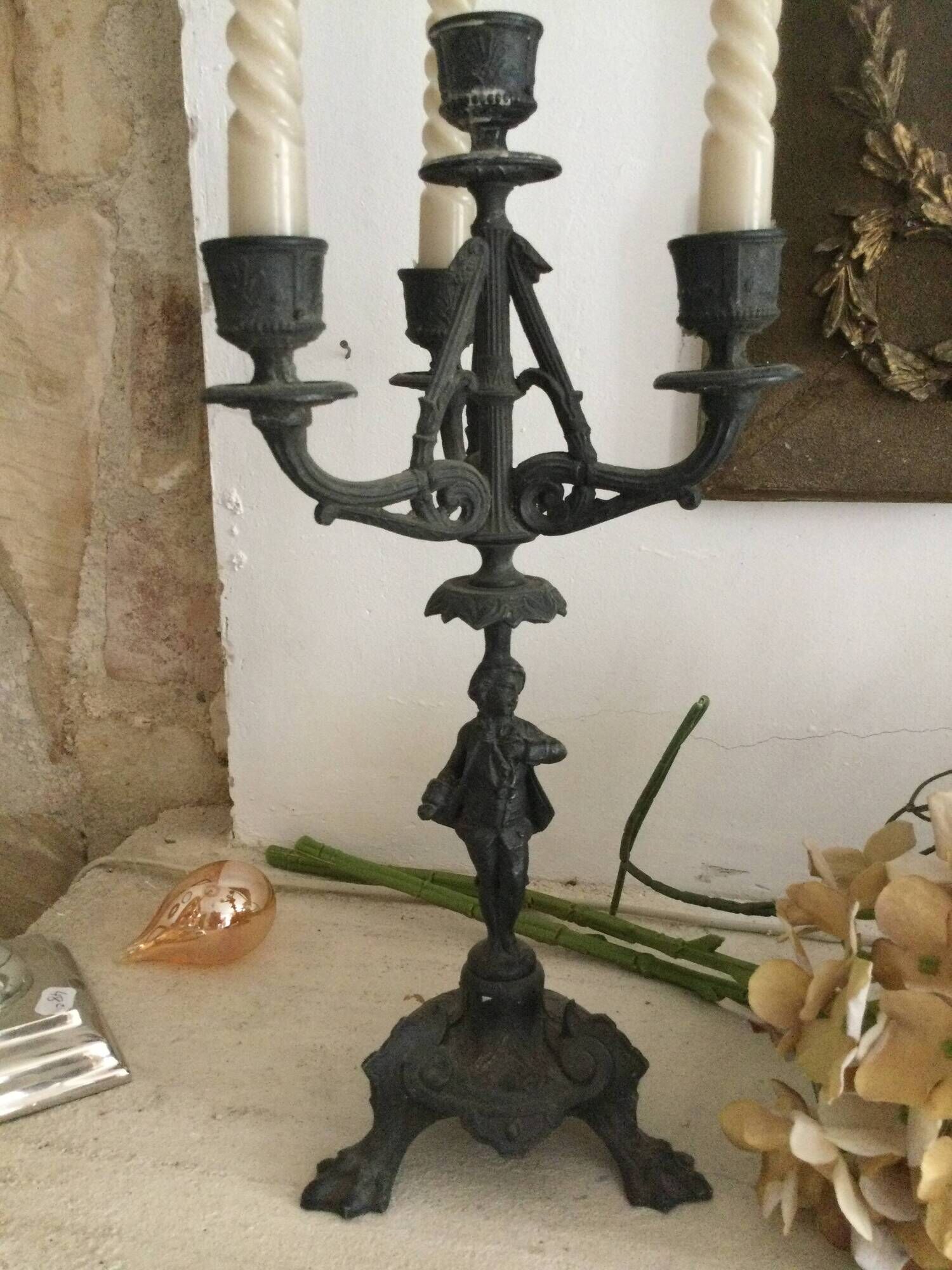 Pair of antique candlesticks