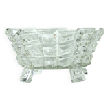 Set Of Two Art Deco Pressed Glass Bowls By Libochovice, 1930s