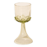 Pair of mouthblown wine goblets - chain