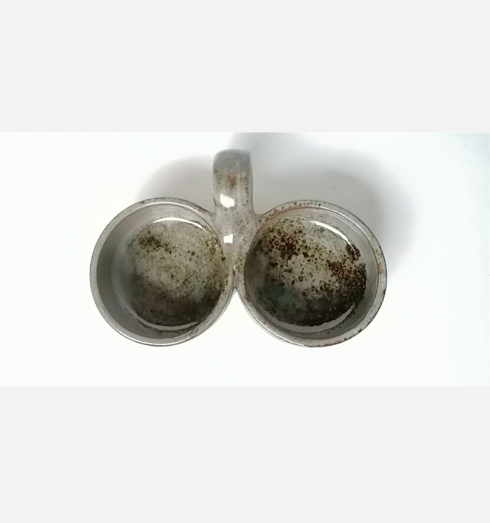 Servant condiments signed ATCH Thierry and Chantal Robert in Sandstone of Loir Poncé