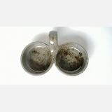 Servant condiments signed ATCH Thierry and Chantal Robert in Sandstone of Loir Poncé