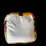 Moroccan wool pouf