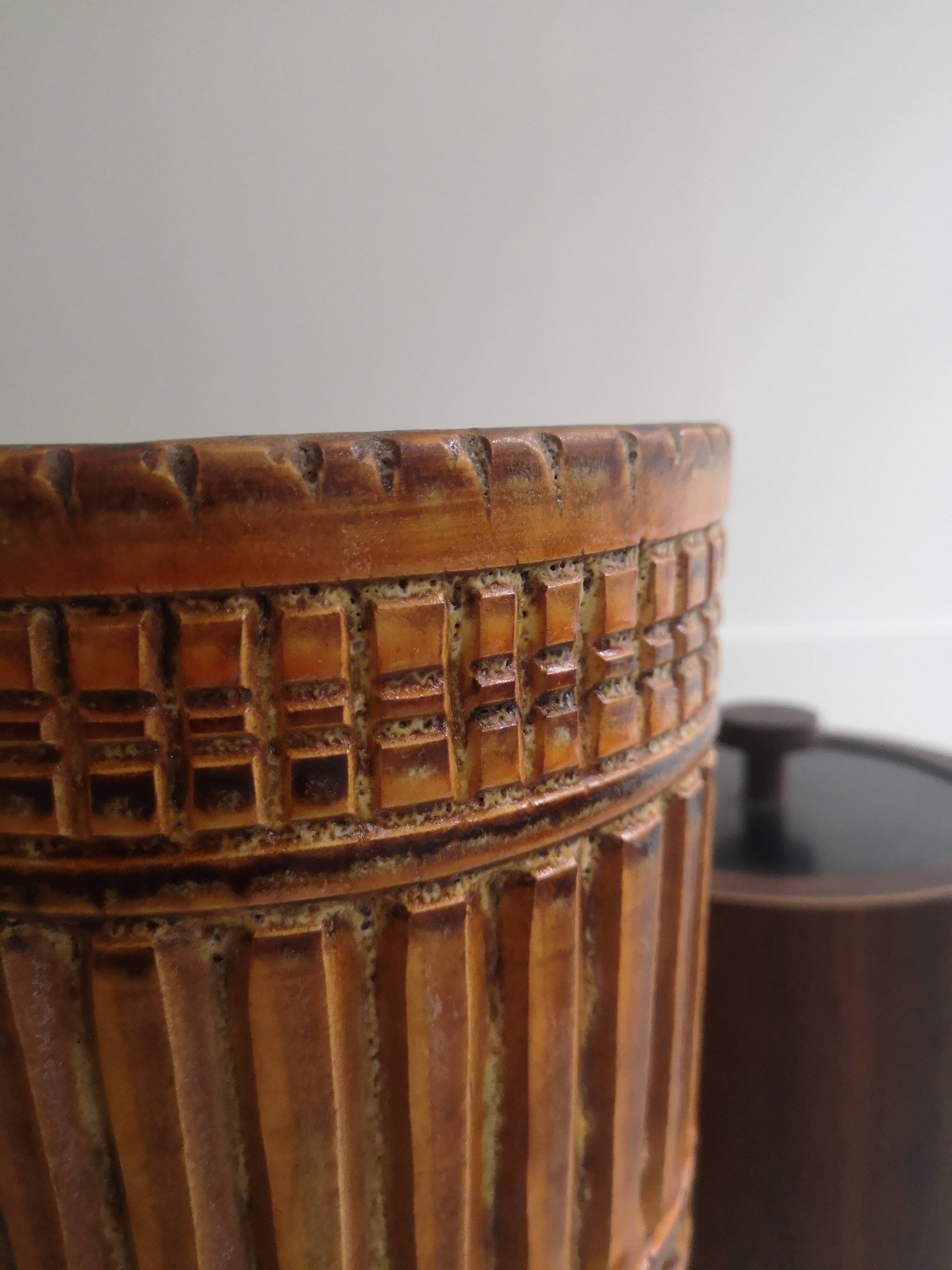 Large ceramic vase signed marius bessone vallauris 1950